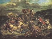 Eugene Delacroix, The Lion Hunt (mk45)